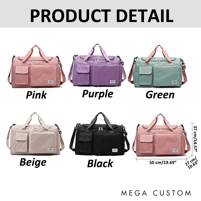 Personalized Future Mrs Heart Nylon Duffle Bag