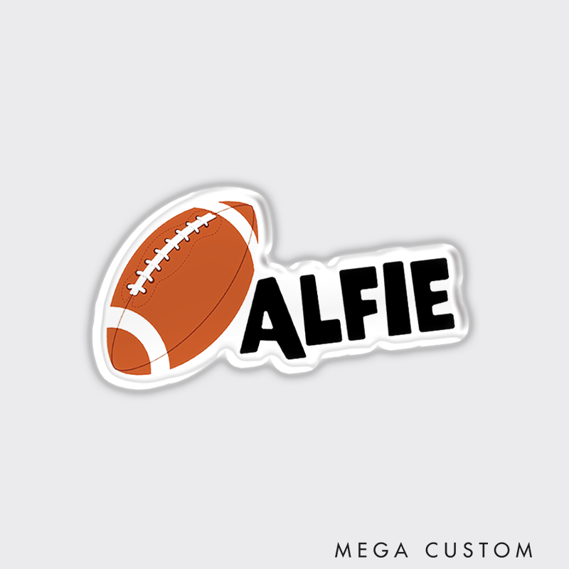 Personalized American Football and Rugby Name Fridge Magnets with Custom Player Name