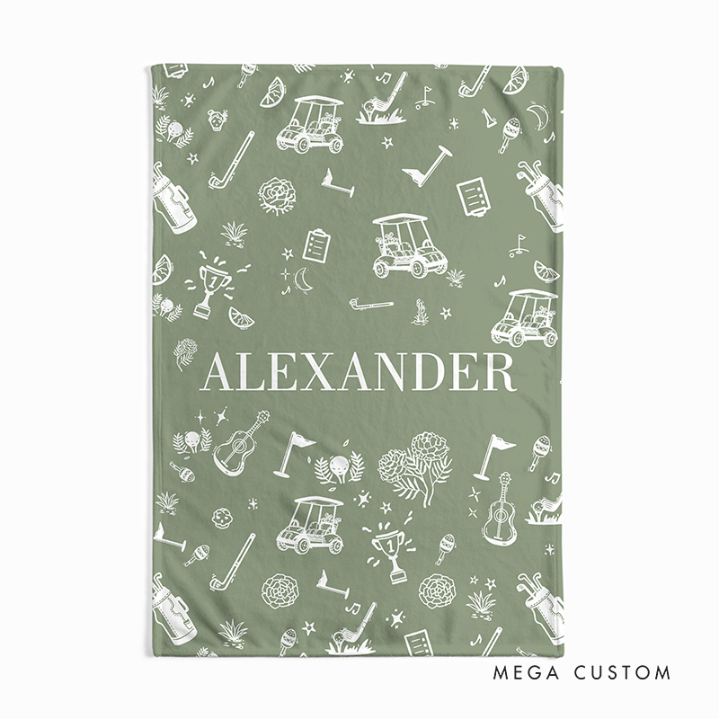 Personalized Golf Style Beach Towel Custom Name Perfect Gift for Golf Enthusiasts Outdoor Lovers