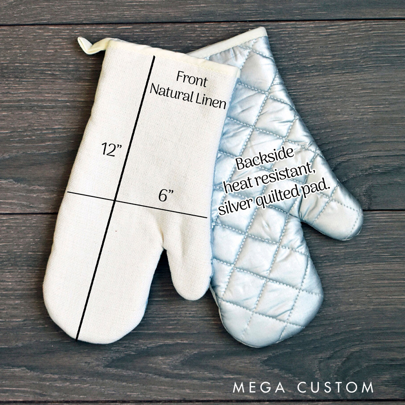 Personalized Oven Mitt or Pot Holder Set with Name Baking Tool Gift Set for Bakers Baking Lovers Gift