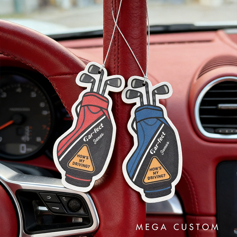 Personalized Golf Air Freshener Novelty Gift for Golfers Car Scent Gift for Golf Lovers