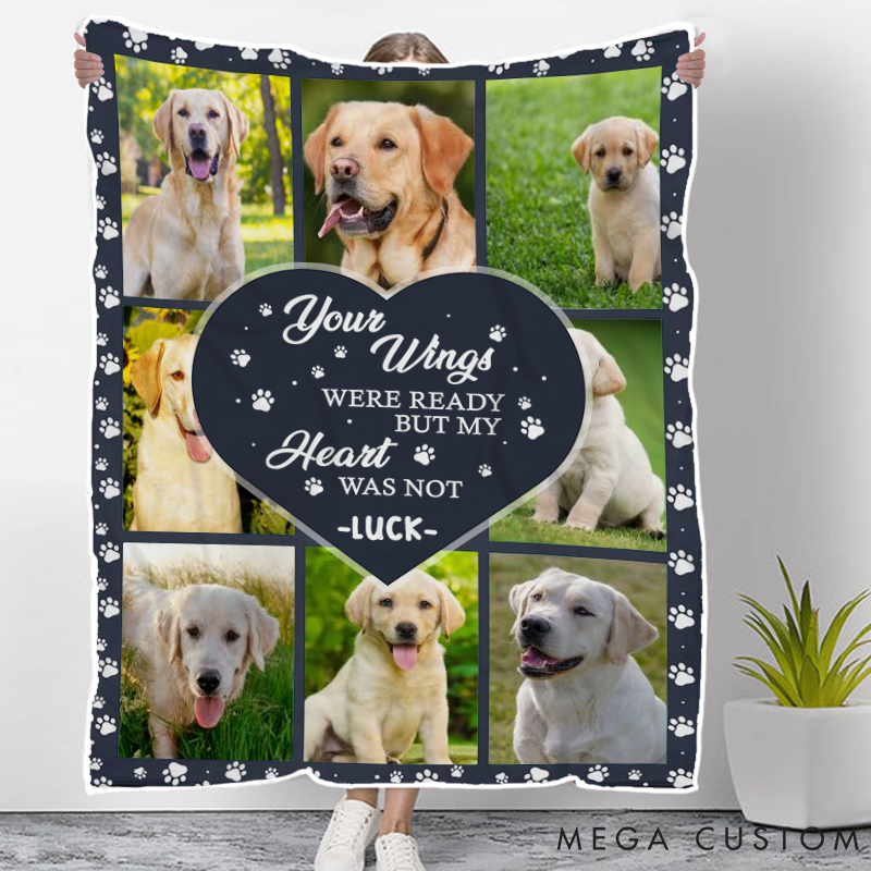 Personalized Pet Lover Custom Photo My Hardest Goodbye Throw Blanket