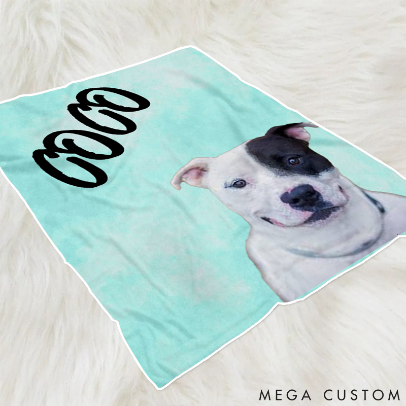 Personalized Pet Lover Custom Pet Photo Throw Blanket