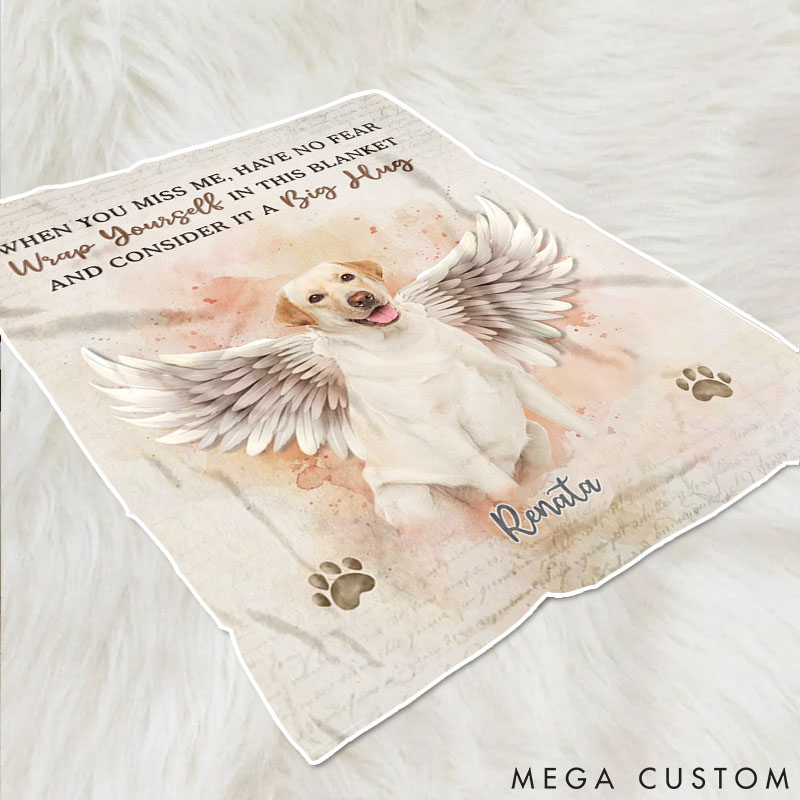 Personalized Pet Lover No Longer by My Side But Forever in My Heart Throw Blanket