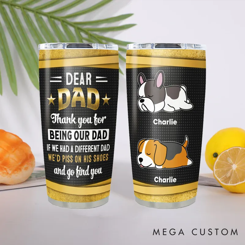 Personalized Dog Lover Bite His Butt 20oz Tumbler