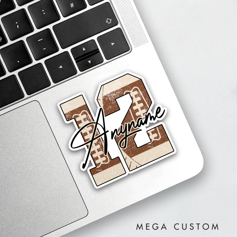 Personalized America Football and Rugby Custom Name and Number Sticker for Fans