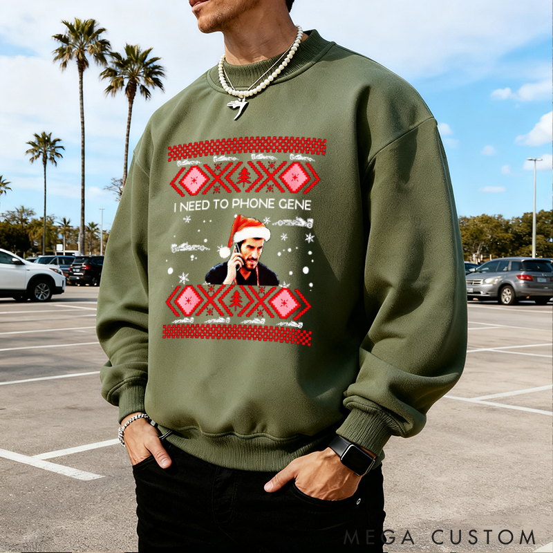 Personalized Christmas Sweatshirt I Need to Phone Design Sweatshirt Gift for Racers and Racing Lovers 