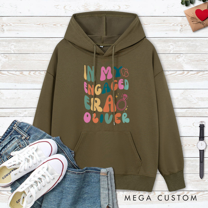 Personalized In My Engaged Era in Vibrant Colors Fiancee Engagement Fiancée Hoodie