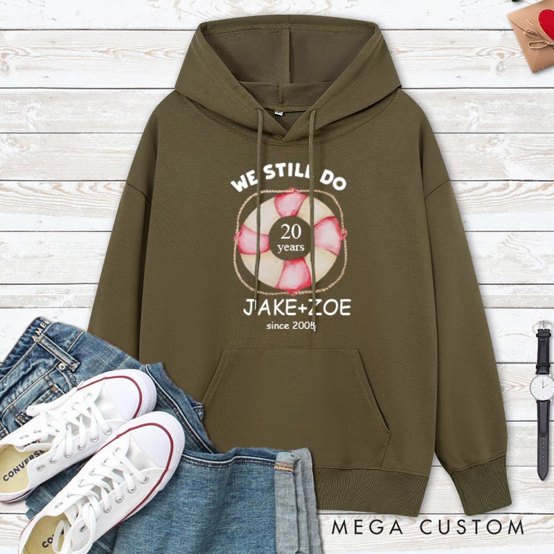 Personalized We Still Do 20 Years Anniversary Hoodie Couple 20 Years Anniversary Top Wear for Wife Husband Anniversary Outfit