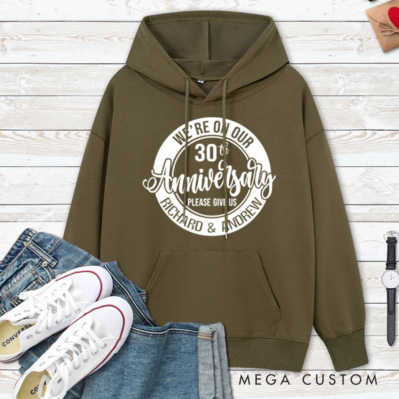 Personalized 30th Anniversary Humor Hoodie Couple 30th Anniversary Top Wear for Her Him Anniversary Outfit for Wife Husband