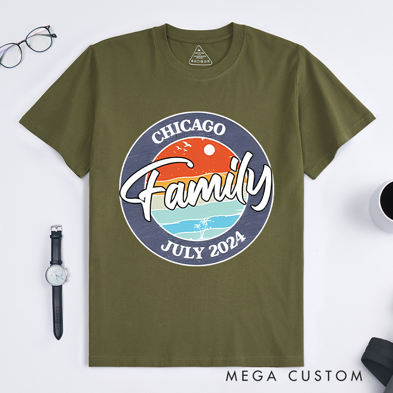Personalized Family Vacation Shirts Custom Summer Shirt Making Memories Together Custom Number Family Beach trip Classic T-shirt