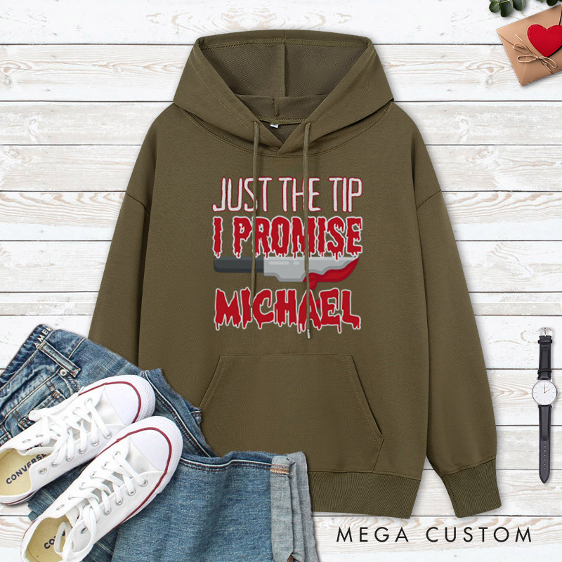 Personalized Just the Tip and Down to Smash Halloween Couple Hoodie