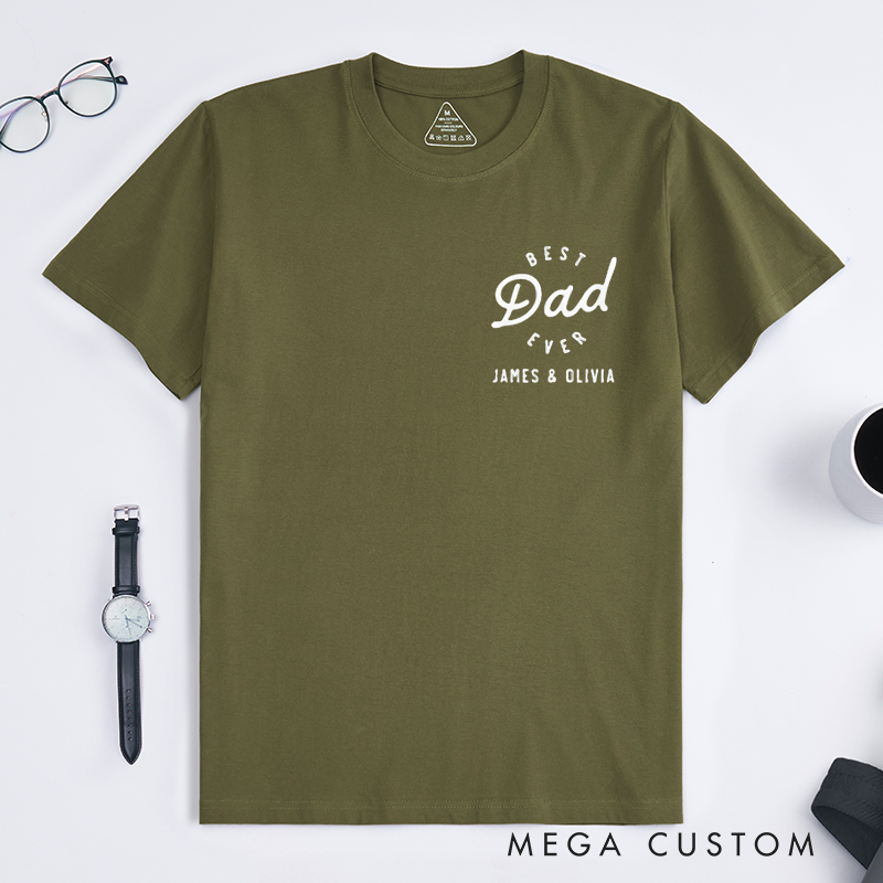 Personalized Best Daddy ever Chest Pattern Design Classic T-shirt