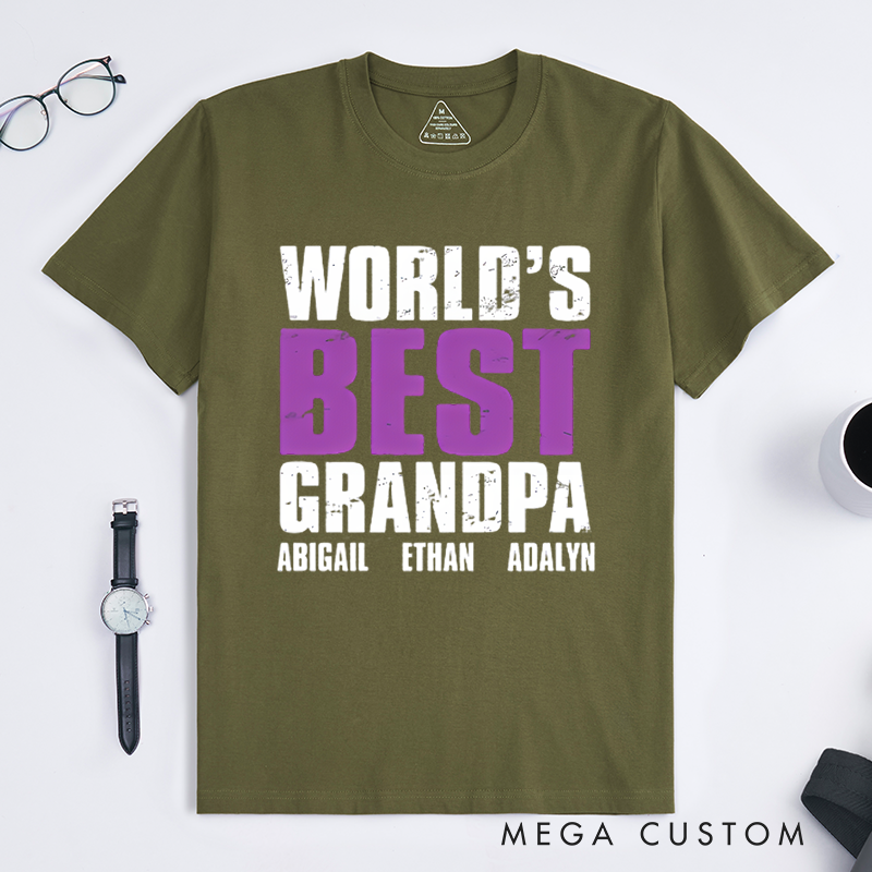 Personalized a Gift World's Best Grandpa Classic T-shirt