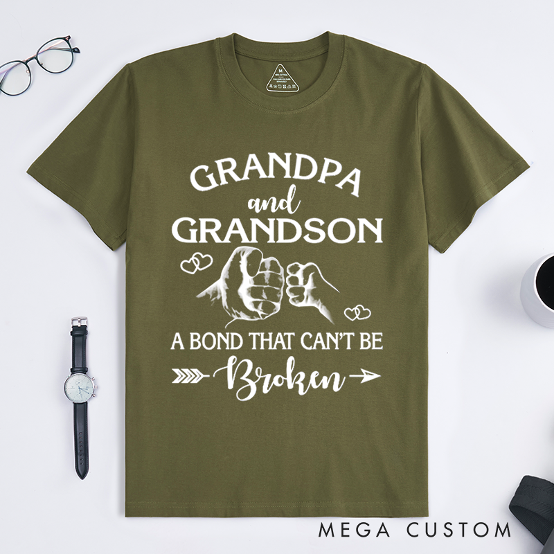 Personalized Grandpa and Grandsons Bond that Can't be Broken Classic T-shirt