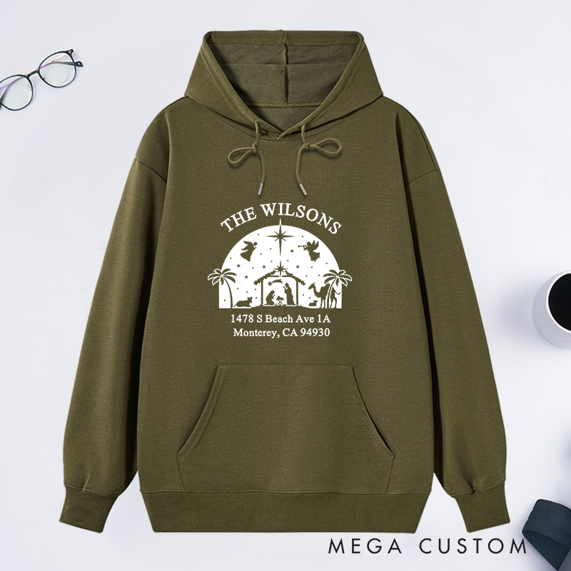 Personalized Hoodie Custom Printed Hoodie Unisex Personalised Pullover Sweatshirt for Housewarming Holiday Gift New Home Gifts