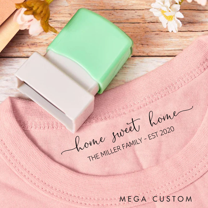 Personalized Housewarming Seal Home Sweet Home Design Custom Family Name and Established Year Decorative Stamp for New Homeowners