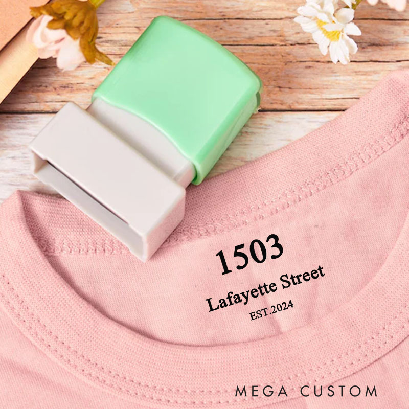 Personalized Housewarming Stamp Custom Address Design House Number Street Name and Established Year Theme Decorative Stamp for New Homeowners Crafting