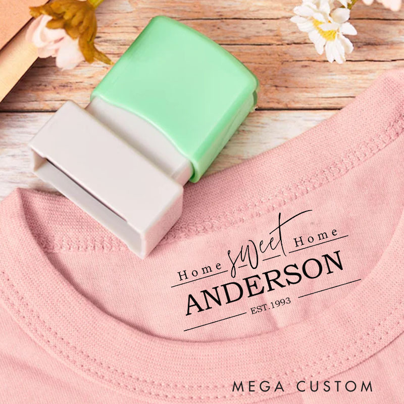 Personalized Housewarming Stamp Home Sweet Home Custom Family Name and Established Year Decorative Stamp for New Homeowners Crafting and Keepsakes