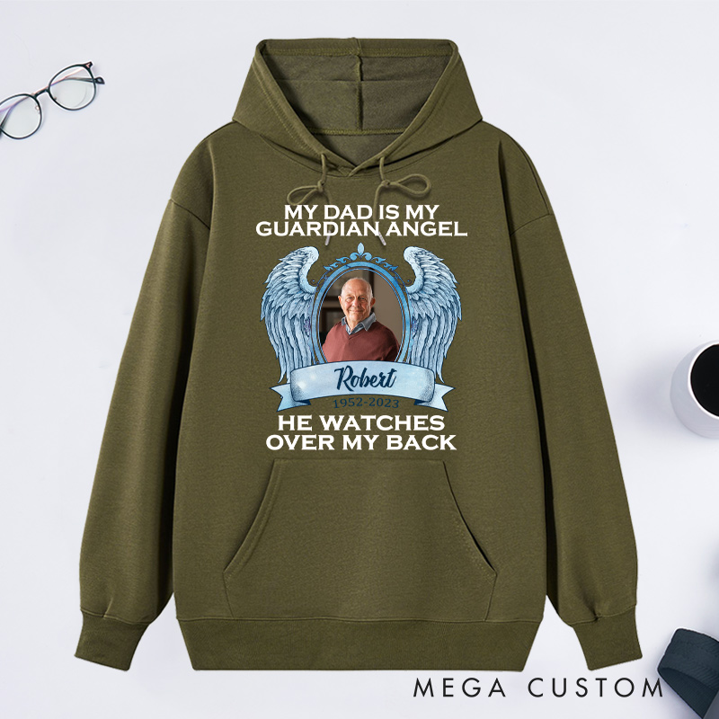 Personalized in Loving Memory Hoodie Rest in Peace Heaven Hoodie Custom Photo Hoodie My XX Is My Guardian Angel Sweatshirt 