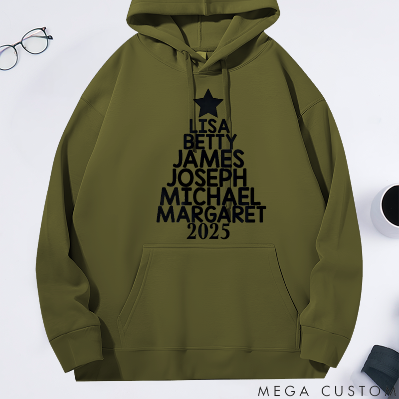 Personalized Family Reunion Theme Our Family's Christmas Tree Classic Hoodie