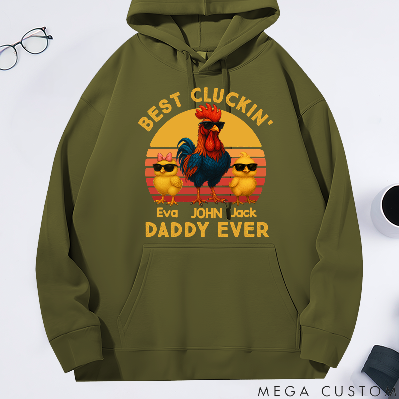 Personalized Classic Hoodie Best Cluckin Dad Ever Theme