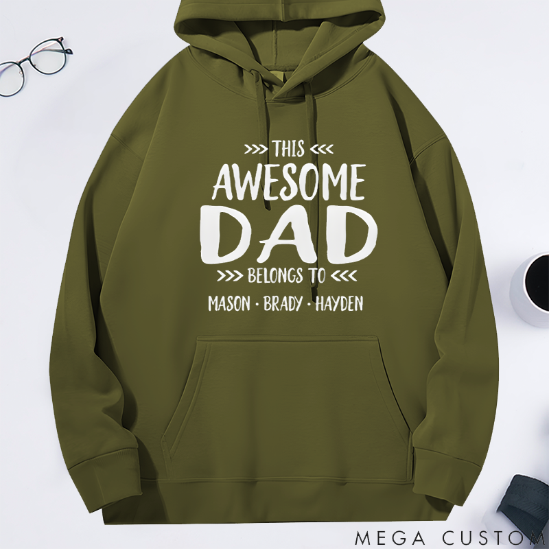 Personalized Classic Hoodie Best Dad Ever Fist Bump Design