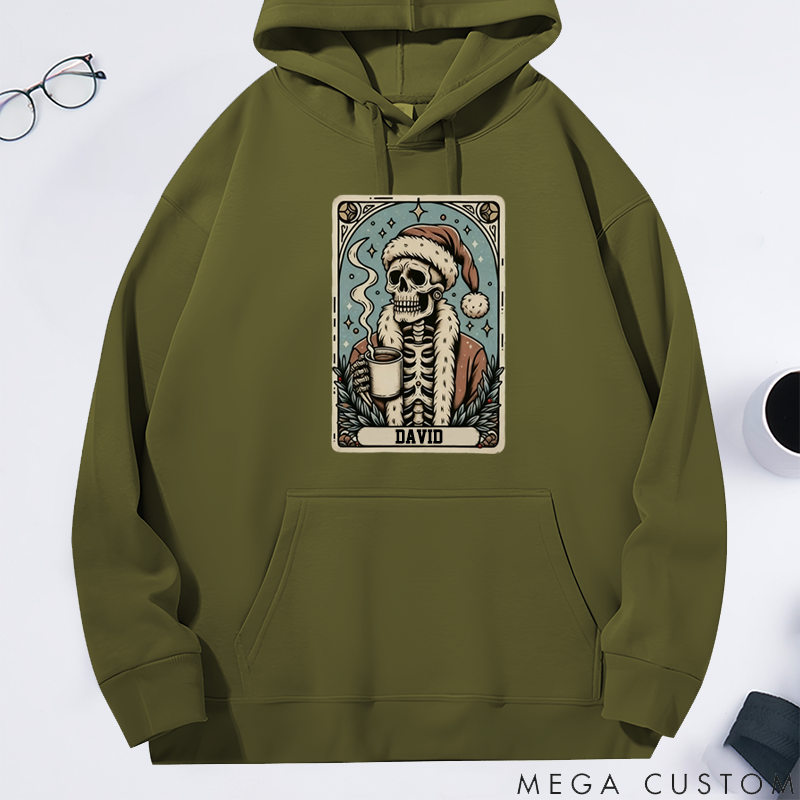 Personalized Classic Hoodie Christmas Tarot Skeleton Theme