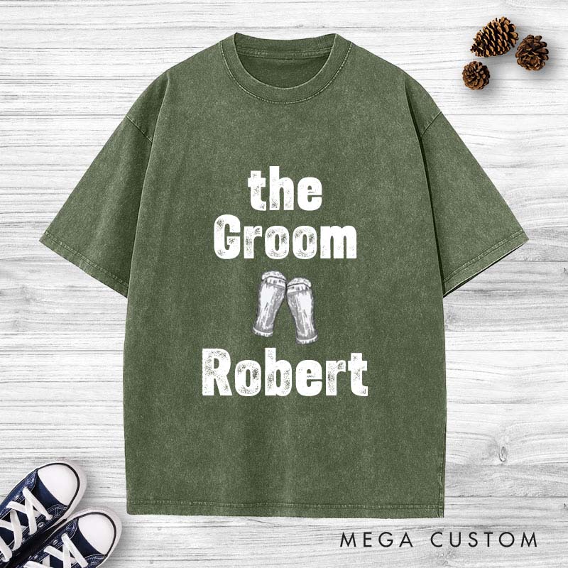 Personalized Cheers To Groom Bachelor Party T-Shirt Groomsman Stag Party Favors Shirt Bachelor Party Gift Tees Best Man Gift