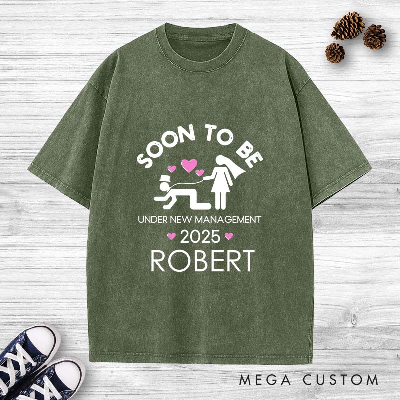 Personalized Soon To Be Husband T-Shirt Funny Wedding Designed Shirt for Groom Wedding Party Favors Shirt for Men Stag Gift Tees for Him