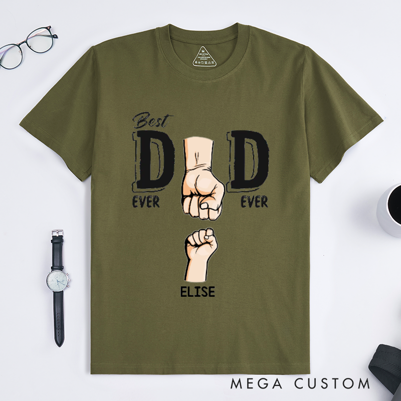 Personalized Best Dad Ever Ever Gift for Dad Classic T-Shirt