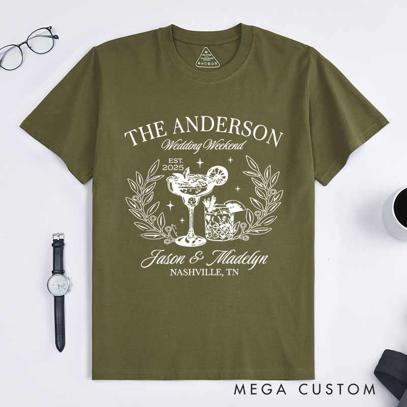 Personalized Couple Wedding Weekend T-Shirt Wife Husband Wedding Anniversary Gift Shirt Anniversary Gift For Her Him