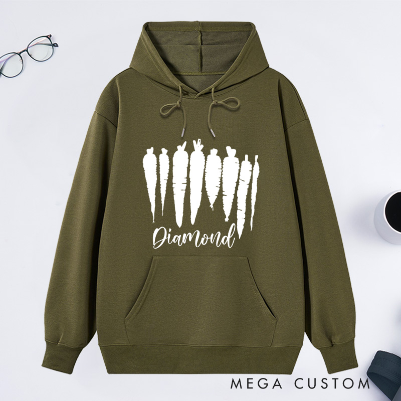 Personalized Carrot Classic Hoodies Custom Food Hoodies with Name Vegetable Hoodies Plant Lover Gift Gardening Lover Gift Gardener Gift