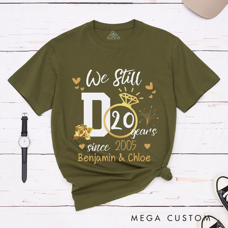 Personalized Couple 20th Anniversary T-Shirt We Still Do 20 Years Anniversary T-Shirts for Couple Wife Husband Gift Tees