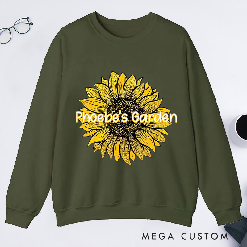 Personalized Sunflower Classic Sweatshirts Plant Lady Sweatshirt with Name Gardener Sweatshirt Plant Lover Gift Gardening Gift Gardener Gift