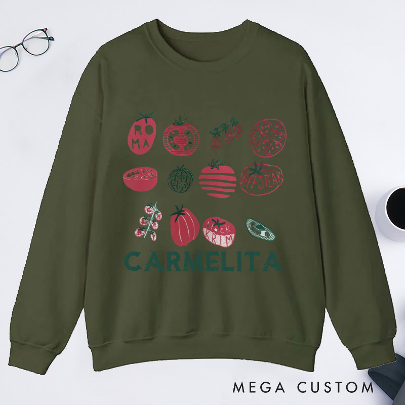 Personalized Grandma's Garden Classic Sweatshirts Mama's Garden Sweatshirt with Name Plant Lover Gift Gardening Gift Gardener Mother's Day Gift