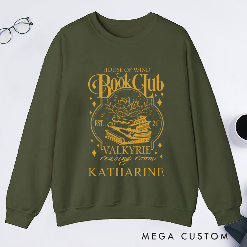 Personalized Book Club Classic Sweatshirts with Name Feyre Custom Bookish Sweatshirt Book Lovers Gift Librarian Gift Reading Gift