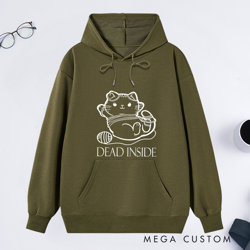 Personalized Cat And Yarn Knit Classic Hoodies Knitting Gift Knitter Gift Love To Knit Love Knitting Knit Lover