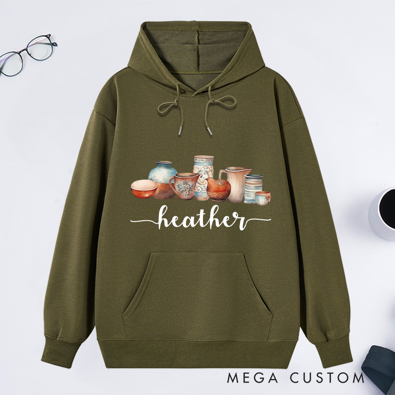 Personalized Pottery Lover Classic Hoodies for Ceramics Artist Gift for Pottery Teacher Pottery Maker Hoodies