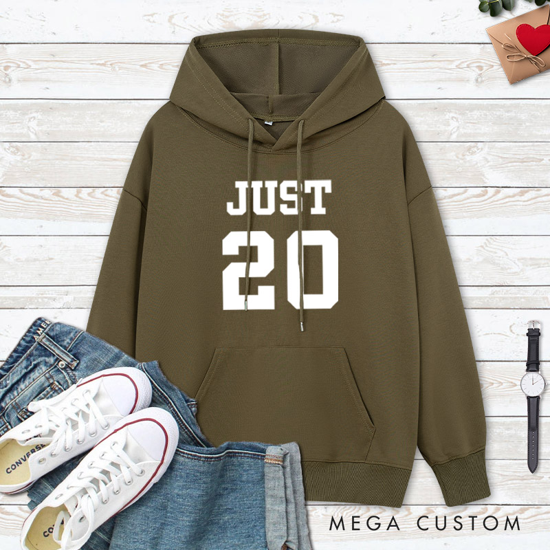 Personalized Bold Sports-Inspired Just Married Matching Wedding Couple Hoodie