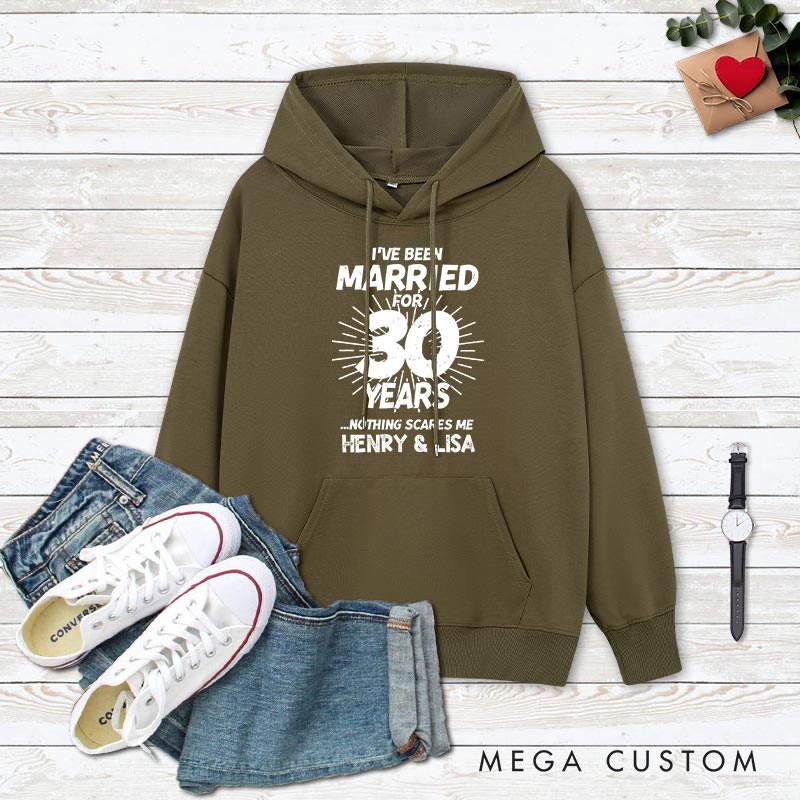 Personalized Funny Anniversary Married for 30 Years Hoodies 30th Anniversary Gift Hoodie Couple Anniversary Outfit for Husband Wife