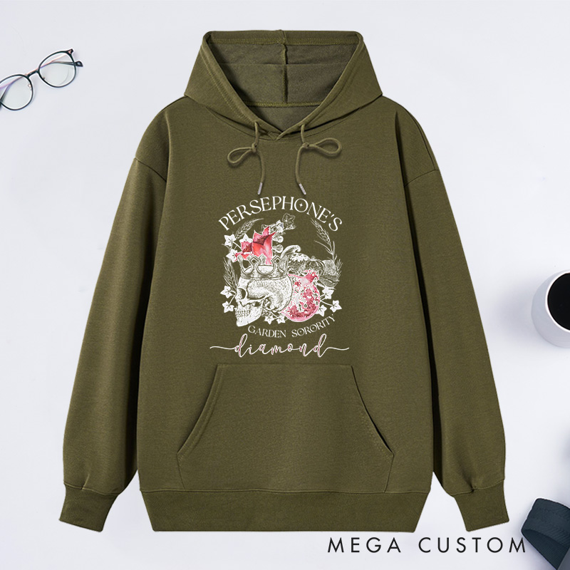 Personalized Persephone's Garden Classic Hoodies Garden Sorority Hoodies with Name Plant Lover Gift Gardening Lover Gift for Gardener Gift