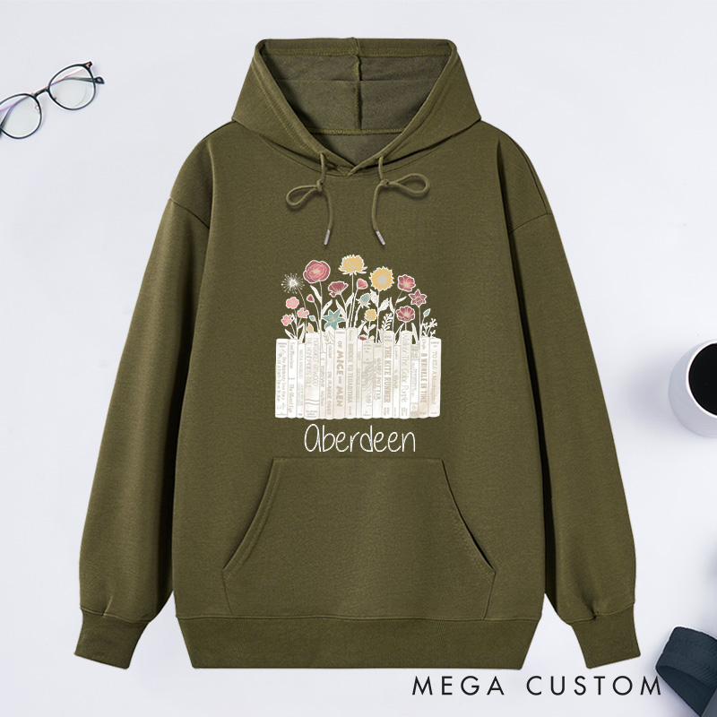 Personalized I'm with the Banned Classic Hoodies Custom Book Lover Hoodies with Name Reading Hoodies Librarian Gift Book Lover Gift for Reader