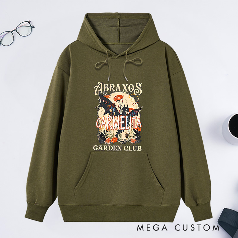 Personalized Garden Club Classic Hoodies Custom Fantasy Book Lover Hoodies with Name Plant Lover Gift Gardening Gift Book Lover Gift