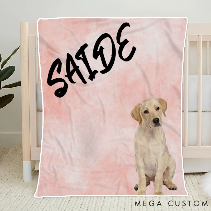 Personalized Pet Lover Custom Pet Photo Throw Blanket
