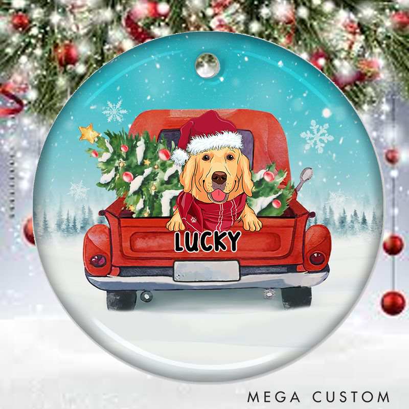 Personalized Dog Lover Wishing You Loads of Holiday Cheer Christmas Ornament