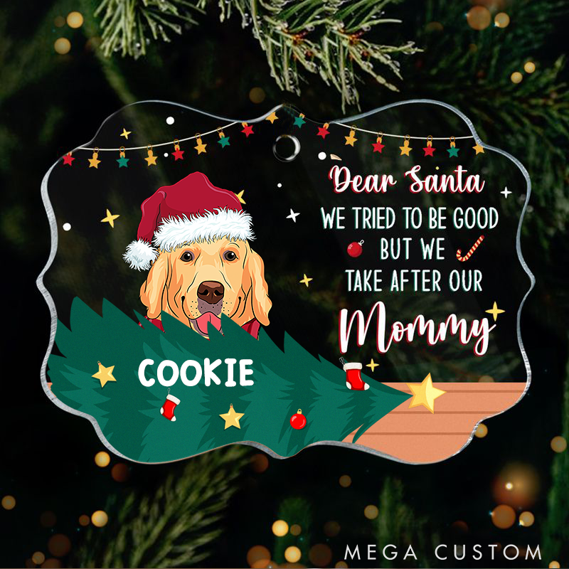 Personalized Dog Lover I've been a Very Good Dog this Year Christmas Ornament