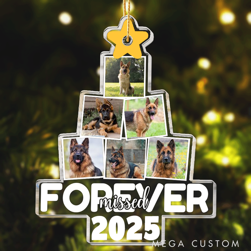 Personalized Pet Lover Photo Pet Memorial Christmas Ornament
