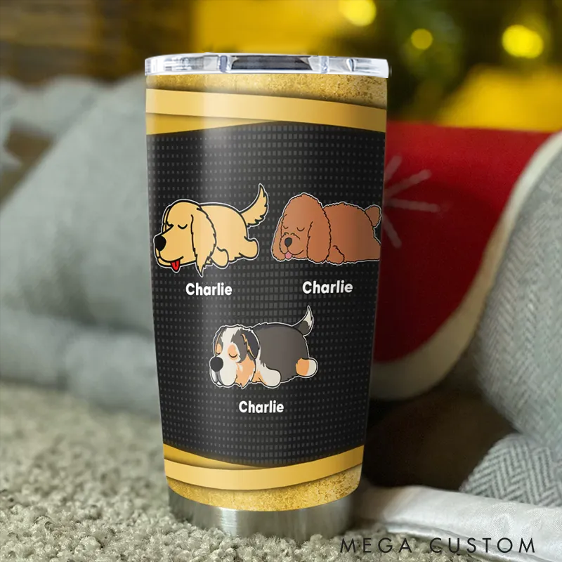 Personalized Dog Lover Bite His Butt 20oz Tumbler
