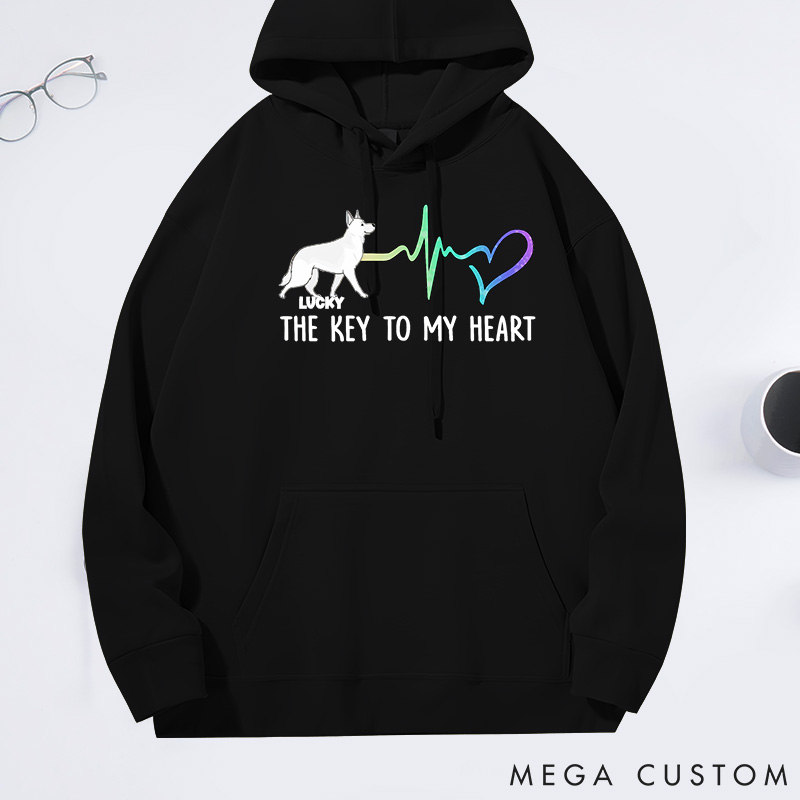 Personalized Dog Lover the Key to My Heart Classic Hoodies